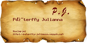Péterffy Julianna névjegykártya
