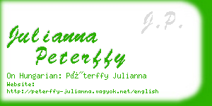 julianna peterffy business card
